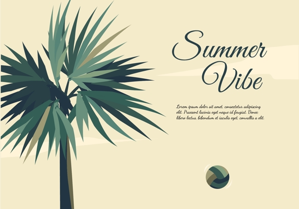 夏季棕榈树插画