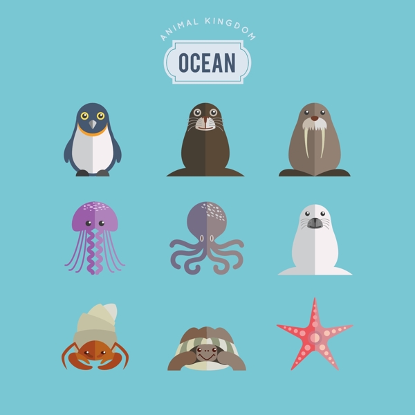 海洋动物矢量图