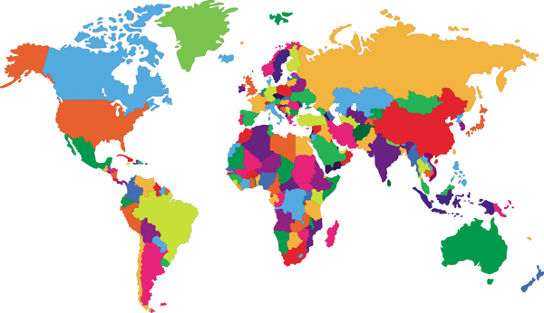 5款地球地图矢量素材