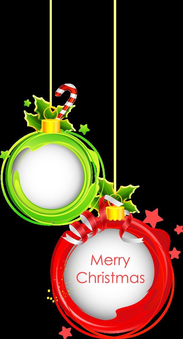 圣诞节装饰红绿圆圈挂饰png素材