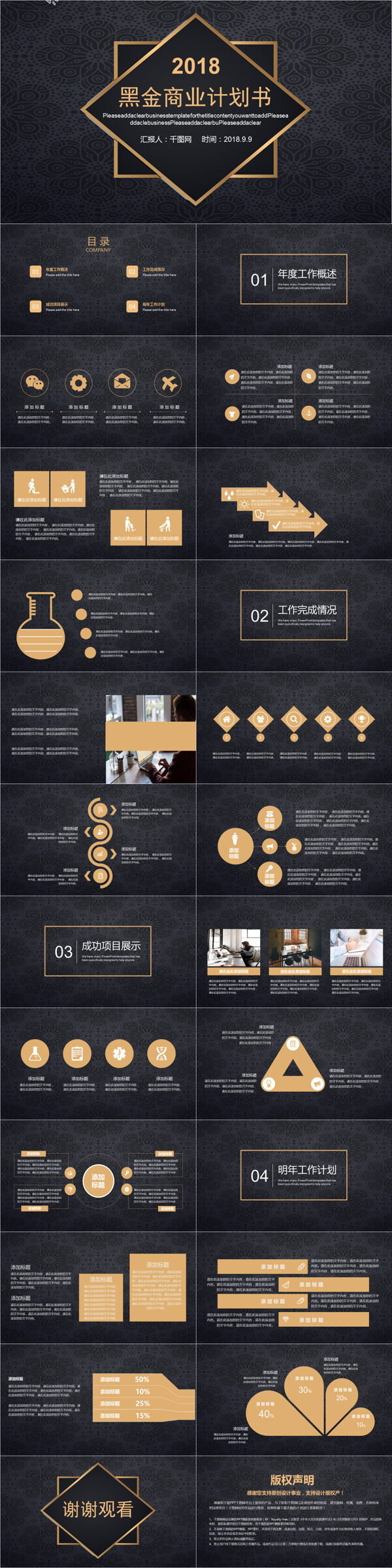 2018黑金商业计划书模板