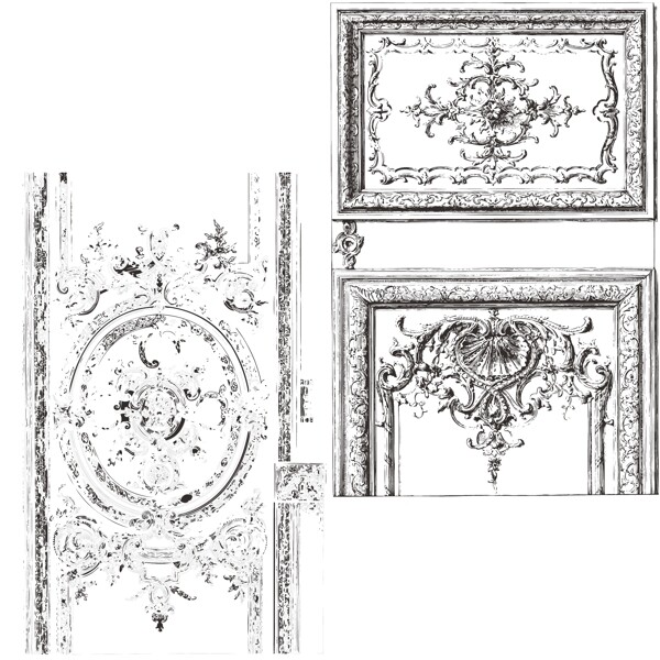 花纹装饰II类欧美古典线条矢量素材