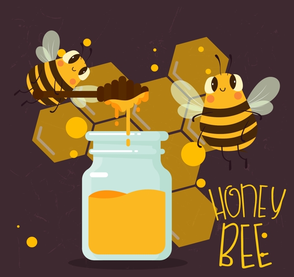 蜂蜜蜜蜂甜蜜劳作