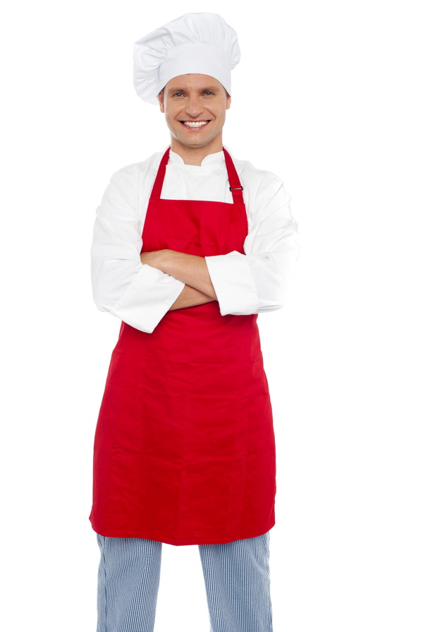 抱胳膊微笑的男厨师图片