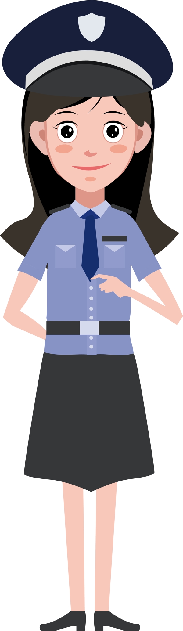 穿着警服的女警察