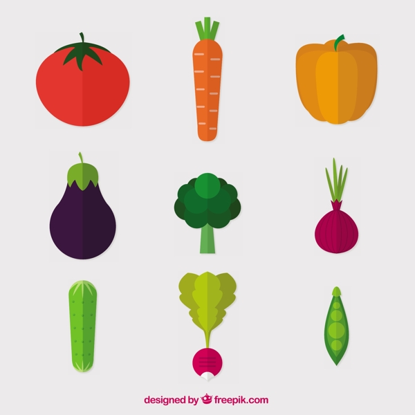 各种扁平蔬菜