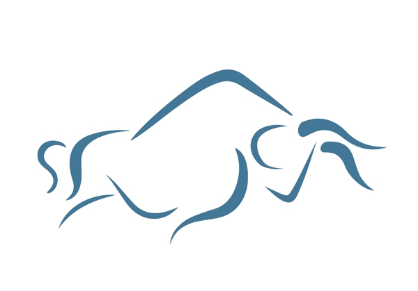 牛矢量线稿logo图标元素图片
