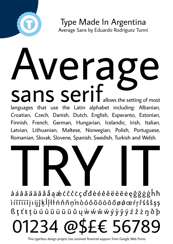 平均Sans字体