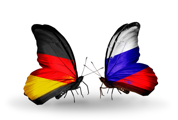 德国国旗与蝴蝶国旗