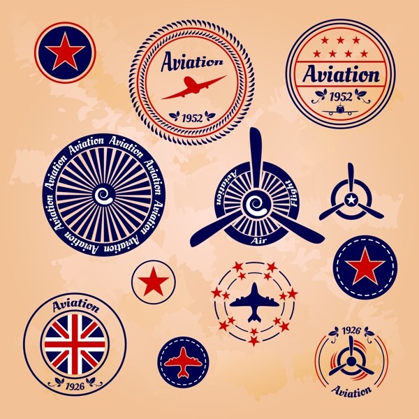 航空徽章标签