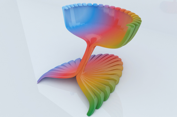 创意彩虹椅子3d模型