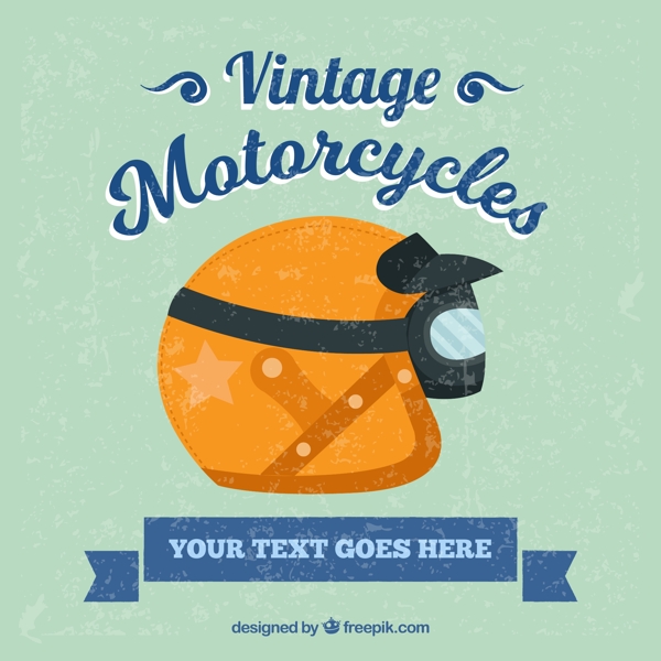老式摩托车头盔素材