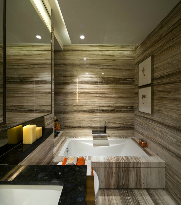 现代简约浴室室内装修设计效果图