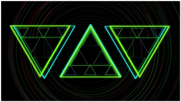 绿三角动感线条视频背景素材