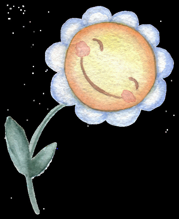豌豆太阳花透明装饰素材