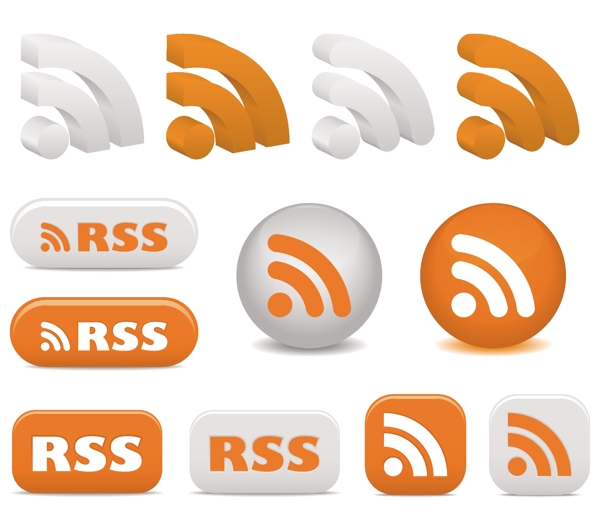 RSS免费图标矢量素材源文件
