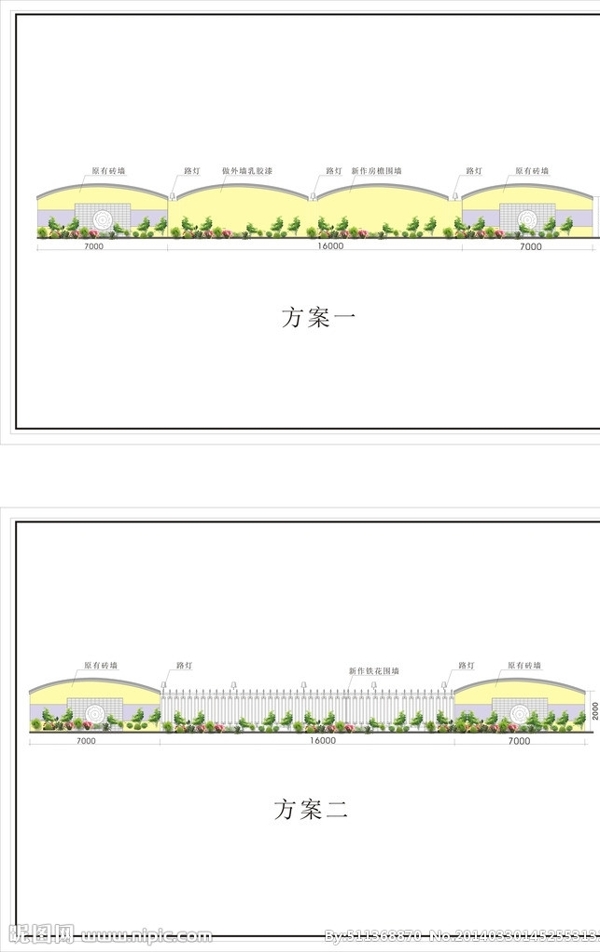 围墙铁花装修效果图图片