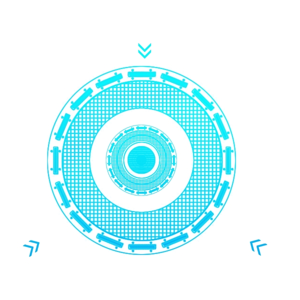 蓝色科技圆形图案元素
