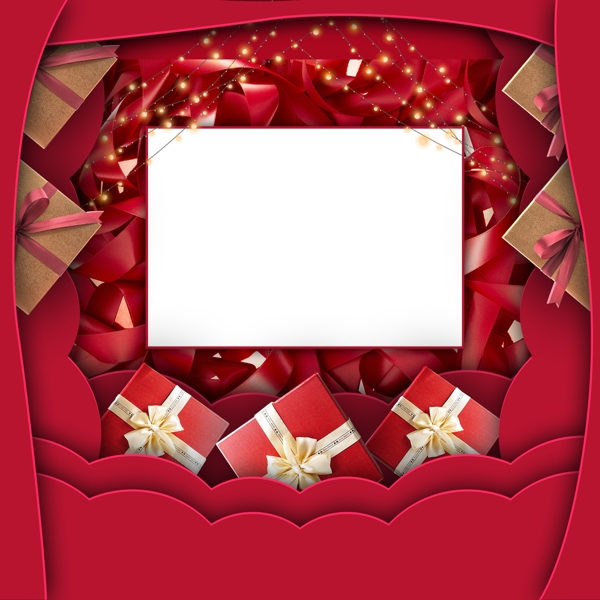 红色礼物盒的主图背景
