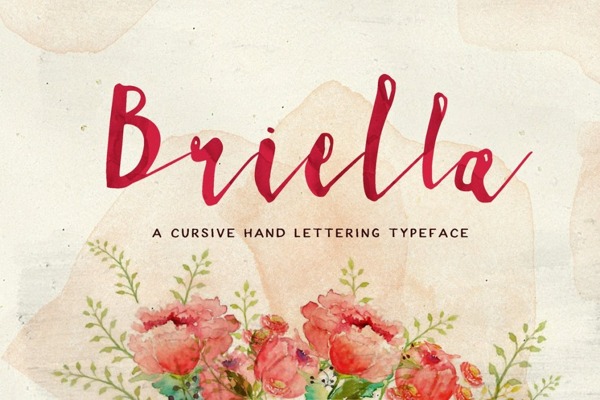 婚礼手写Briella字体