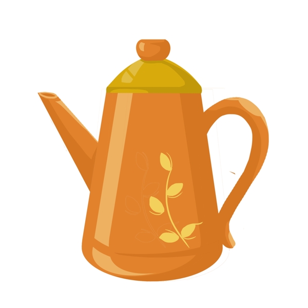 清明节手绘古风茶具元素茶壶紫砂壶