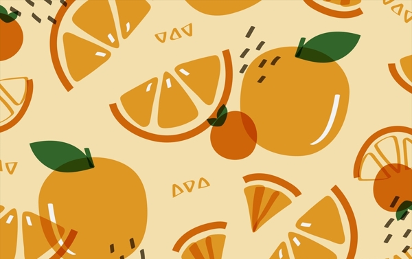 清新自然水果橙子背景底纹
