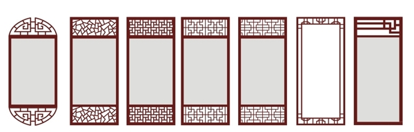 中式窗格画框