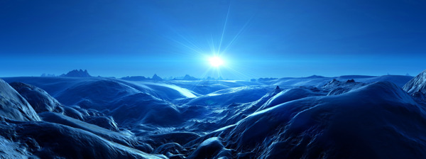 南极洲山脉晨光