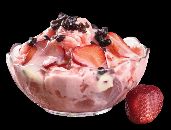 草莓冰淇淋饮品夏季海报素材