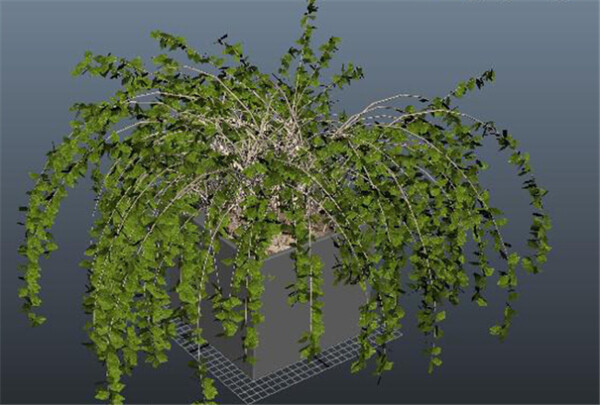 绿色树苗盆栽游戏模型