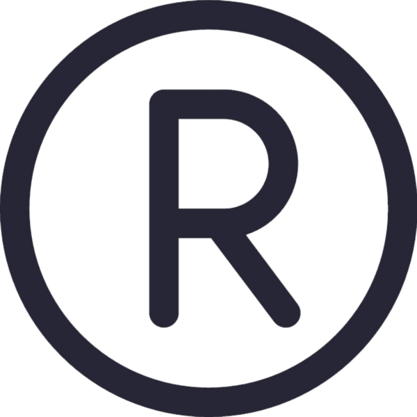 商标R字母元素单色素材装饰图案集合