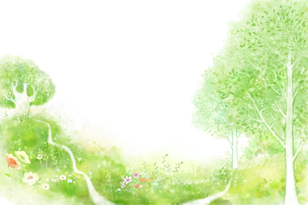 花边花纹树叶人物卡通汽球风景花朵星星PSD分层素材源文件韩国花纹图库