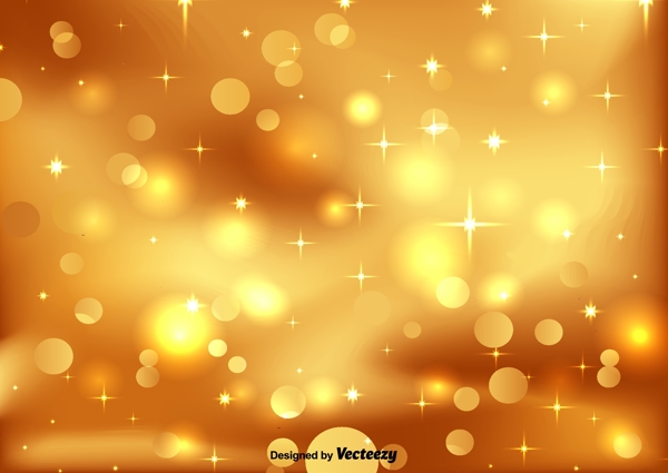 金色粒子动感线条时尚炫彩星光