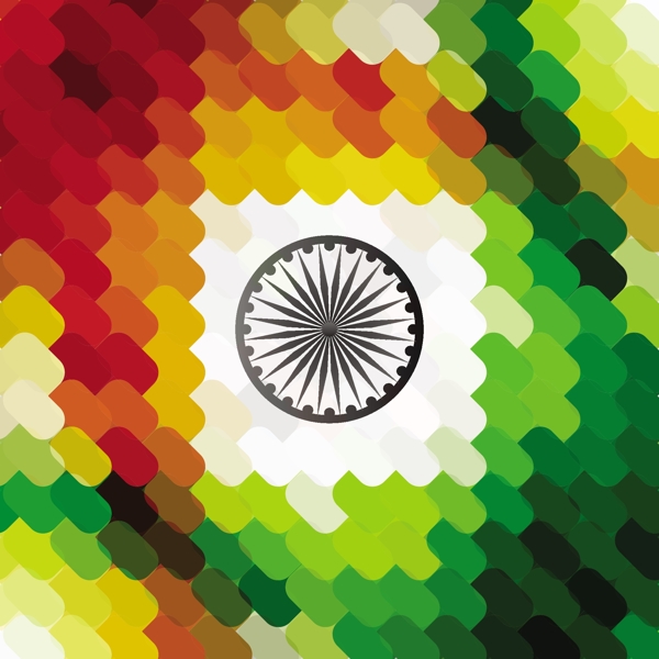 印着印度国旗的颜色