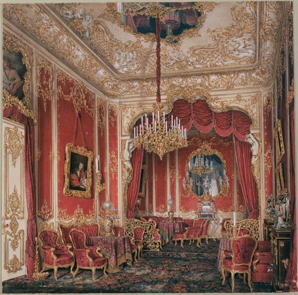 宫殿宴会厅油画图片