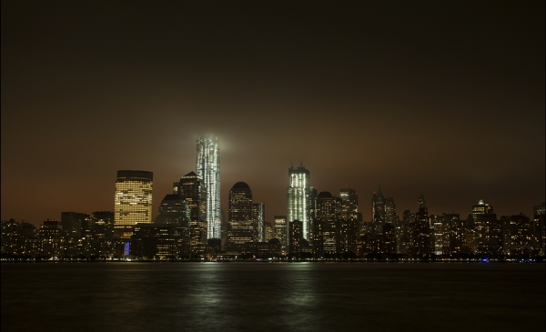 纽约夜景海景高清摄影图片