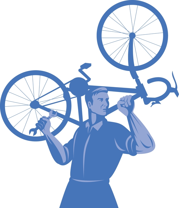 骑自行车的机械保持扳手和携带自行车