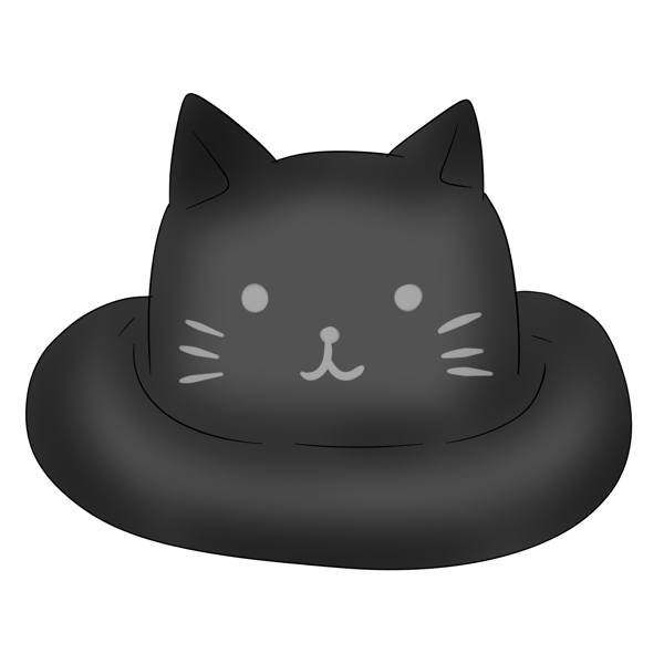 黑色小猫遮阳帽