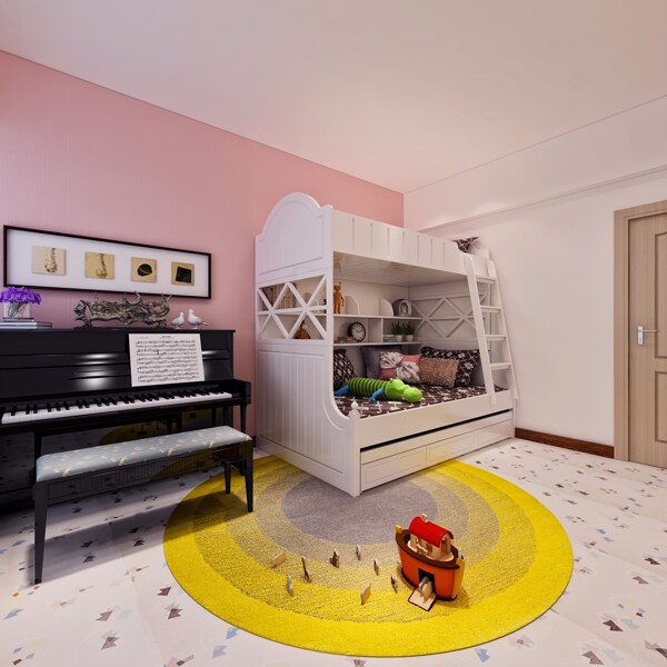 钢琴儿童房