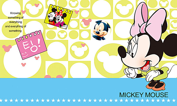 米老鼠卡通背景墙图片