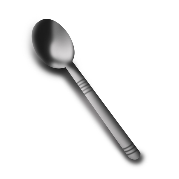 金属灰白色立体勺子