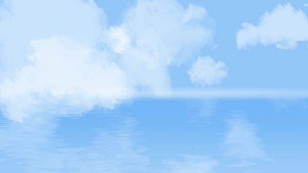 蓝天白云水面背景