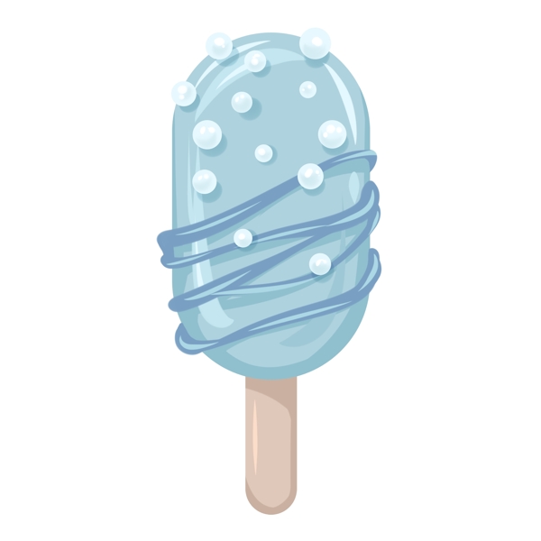 浅蓝色可爱冰激凌