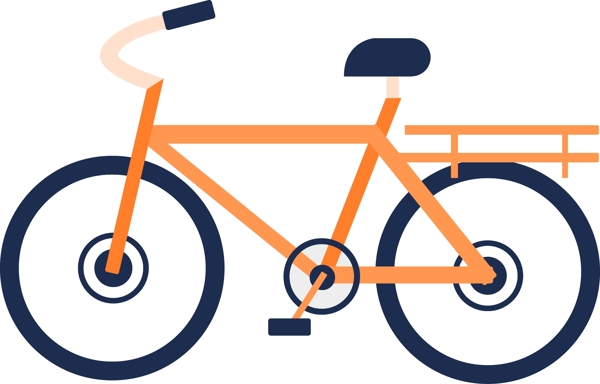 矢量一辆自行车扁平化设计可商用元素