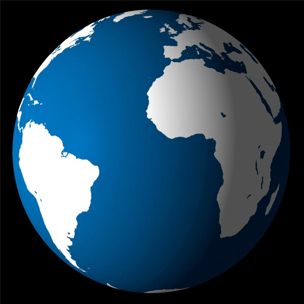 蓝色地球模型循环运动动态视频素材