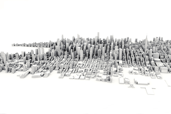 简洁繁华城市模型高清