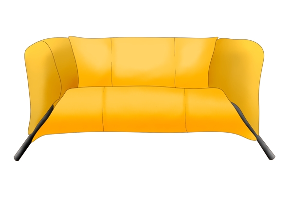 漂亮的黄色沙发插图