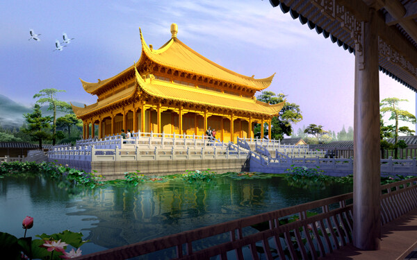 梵净山佛教文化金殿设计图图片