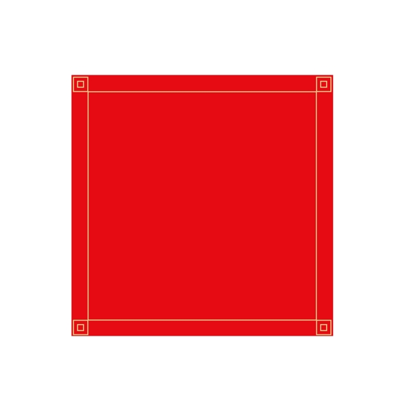红色喜庆中国风金色线条纹理边框元素