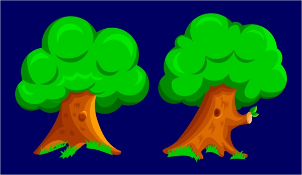 漫画两棵树